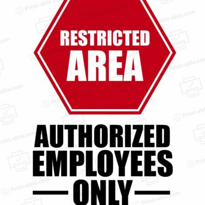 Employees Only Sign Printable