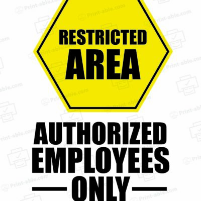 Employees Only Sign Printable