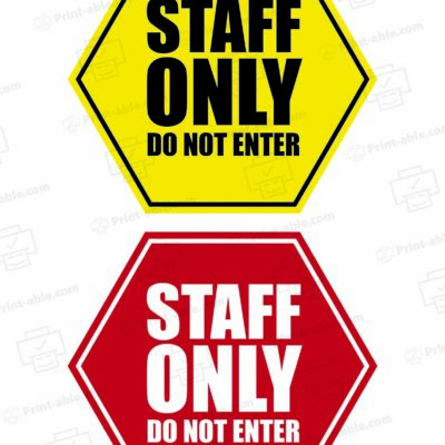 Employees Only Sign Printable