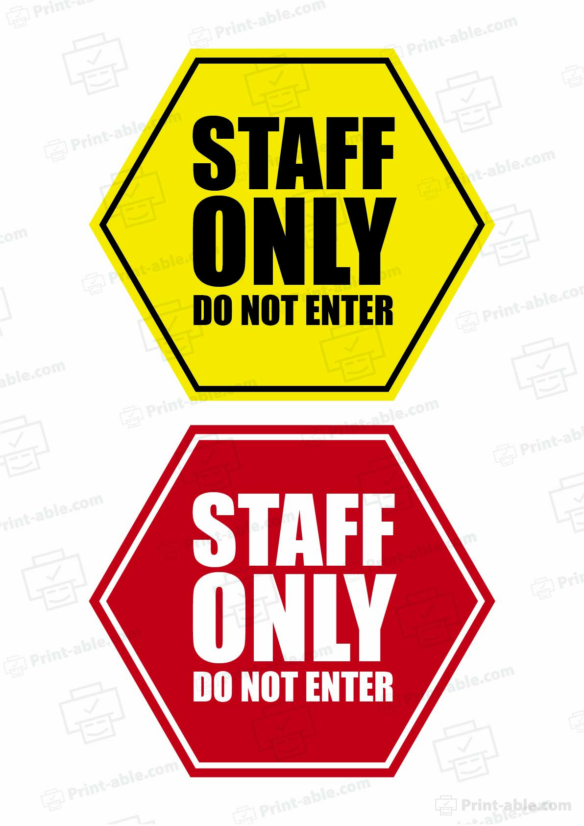 Employees Only Sign Printable