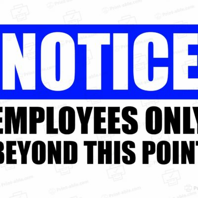 Employees Only Sign Printable