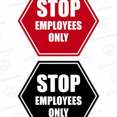 Employees Only Sign Printable