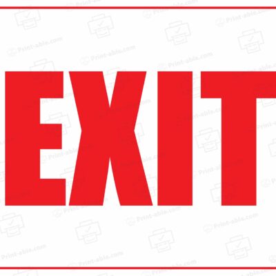Exit Sign Printable