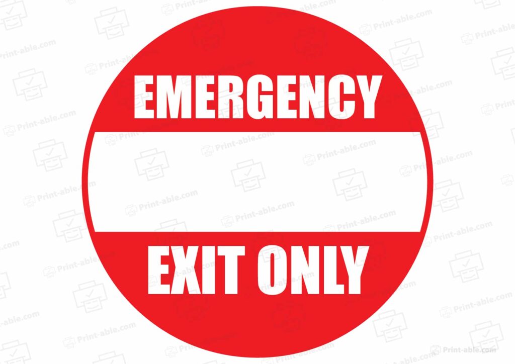 Exit Only Sign Printable