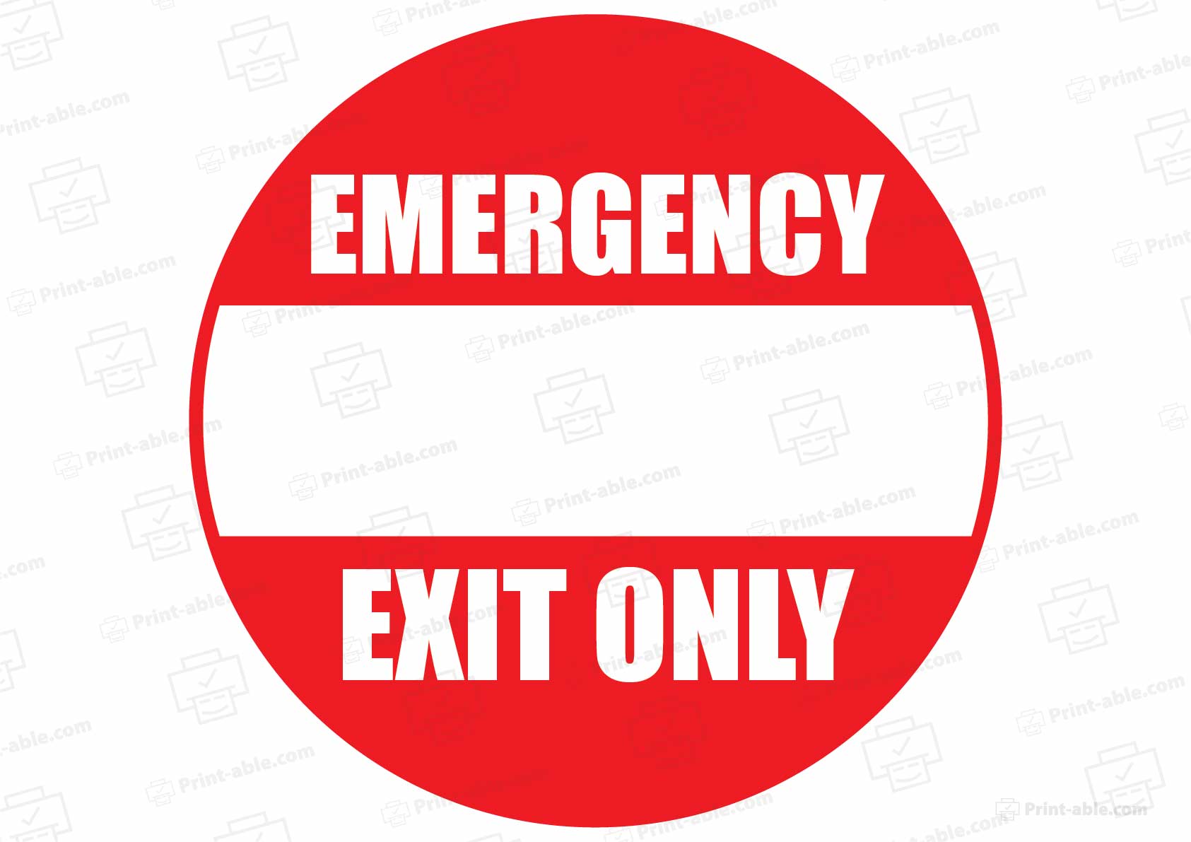 Exit Only Sign Printable