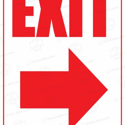 Exit Sign Printable