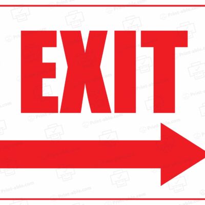 Exit Sign Printable