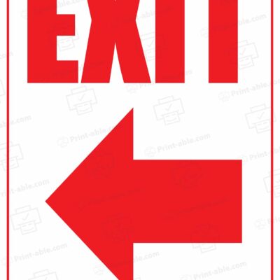 Exit Sign Printable