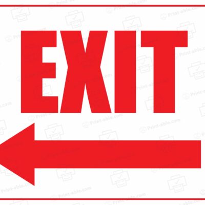 Exit Sign Printable 3460
