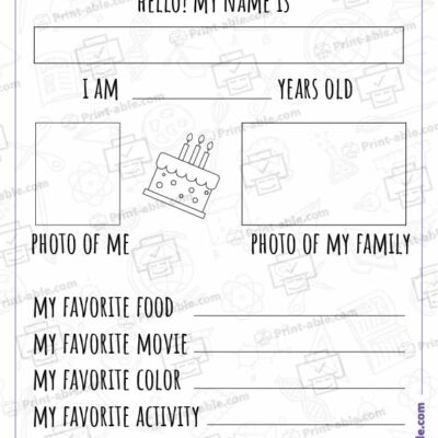First Day of School Printable 2301