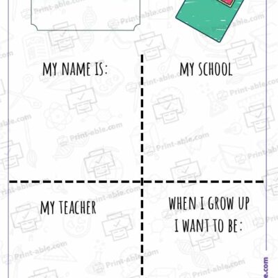 First Day of School Printable 2312