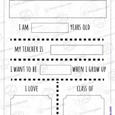 First Day of School Printable 2302