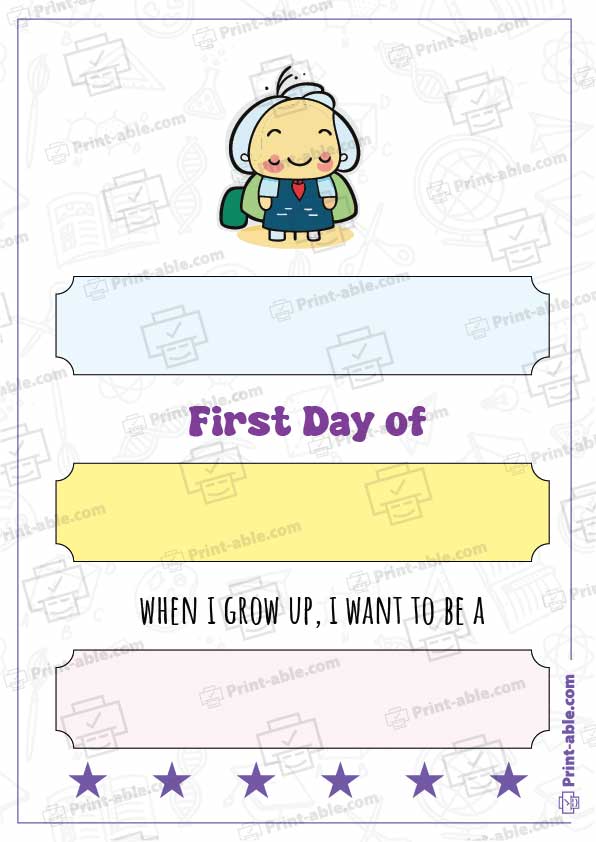 First Day of School Printable