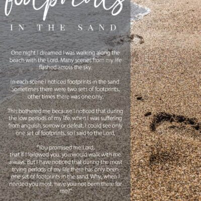 Footprints in The Sand Printable