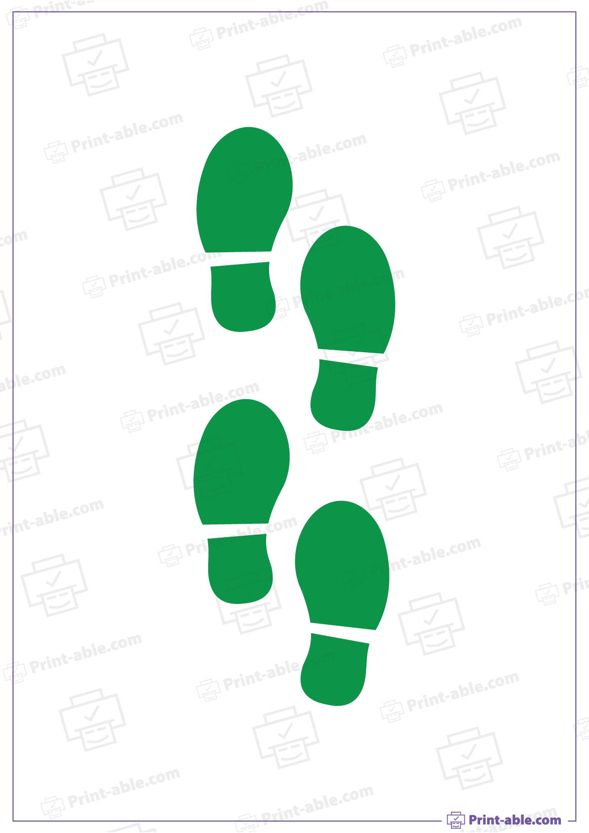 Leprechaun Footprints Printable