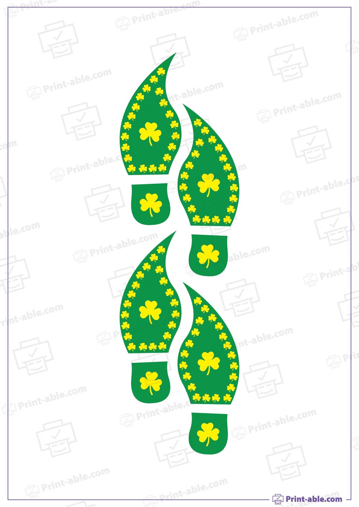 Leprechaun Footprints Printable