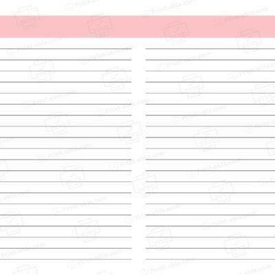 Lined Paper Printable