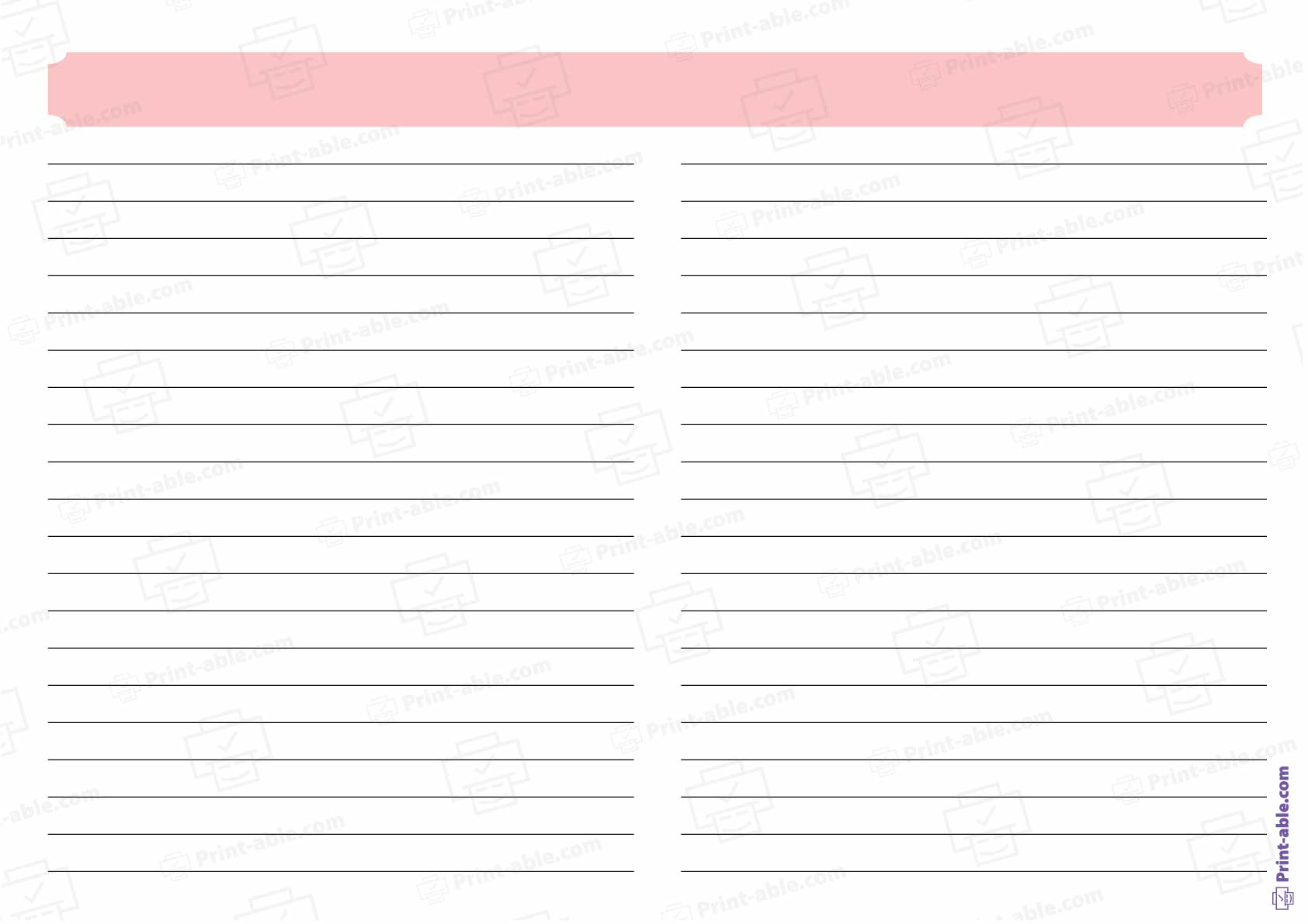 Lined Paper Printable