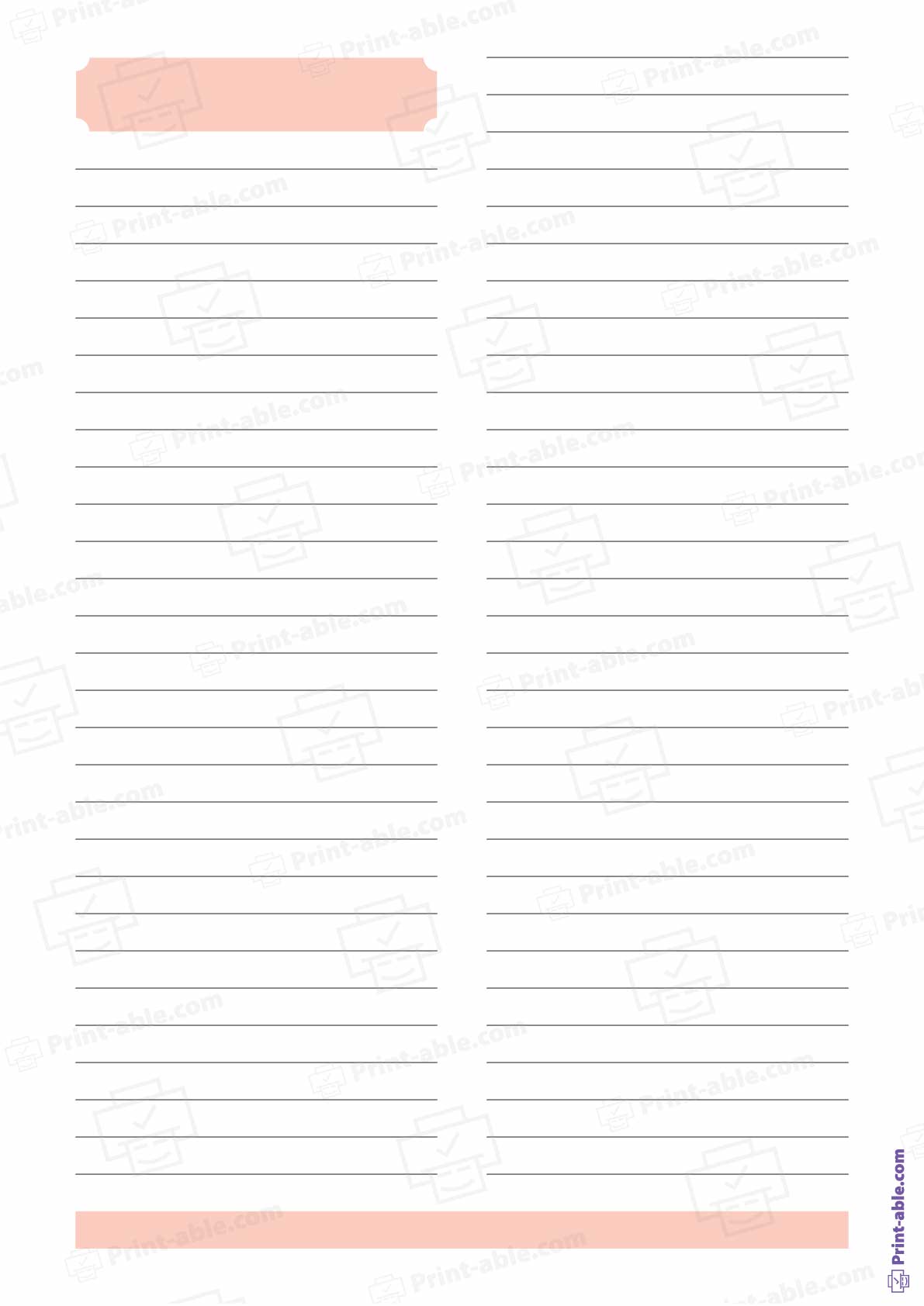Lined Paper Printable