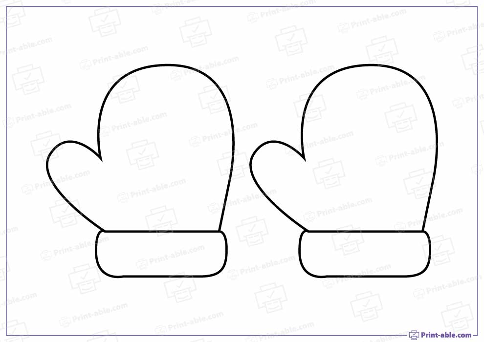Mitten Template Printable