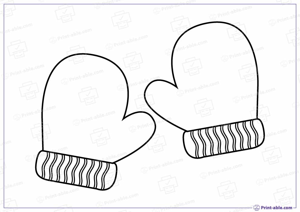 Mitten Template Printable