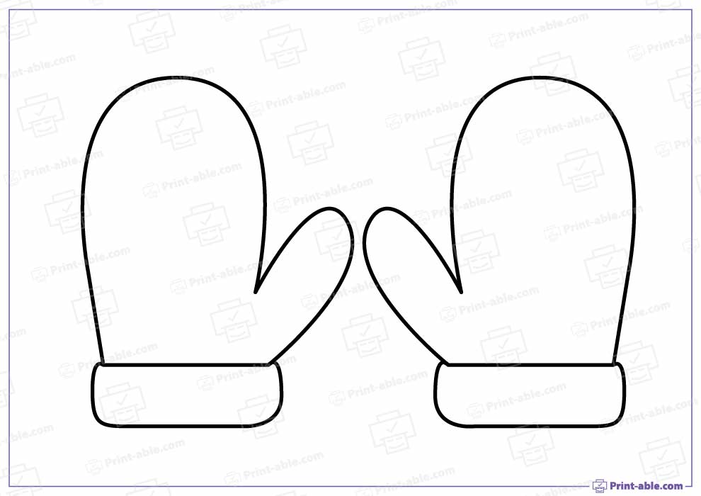 Mitten Template Printable