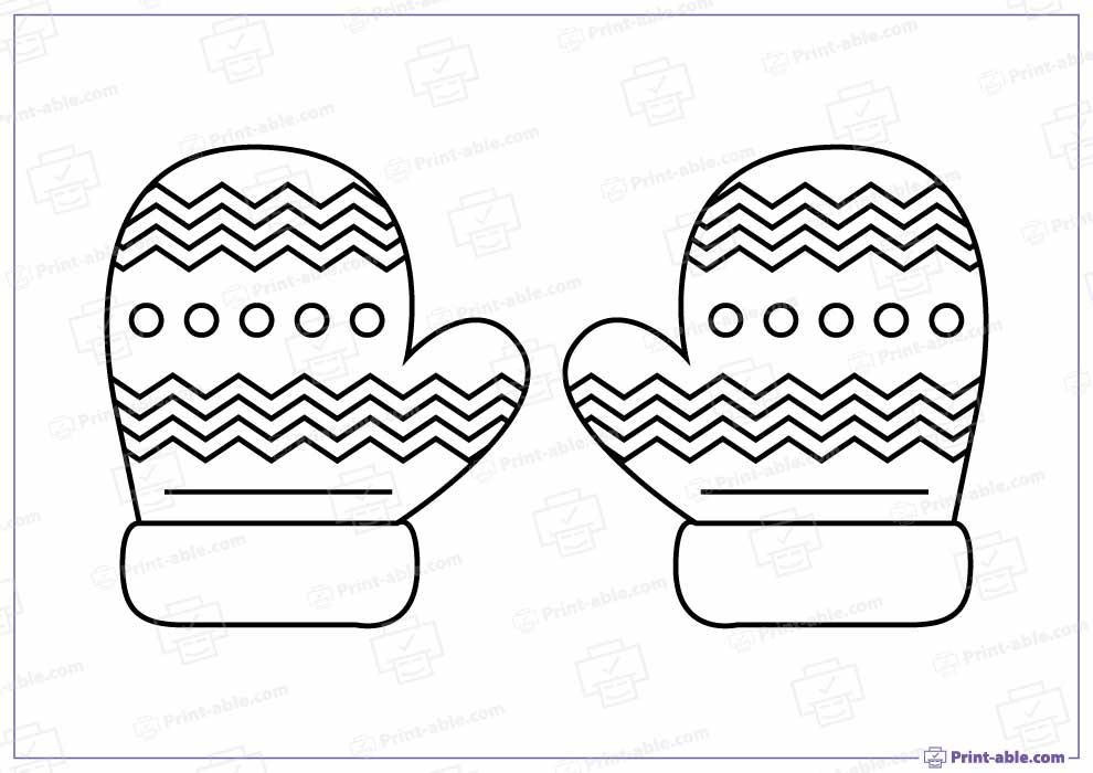 Mitten Template Printable
