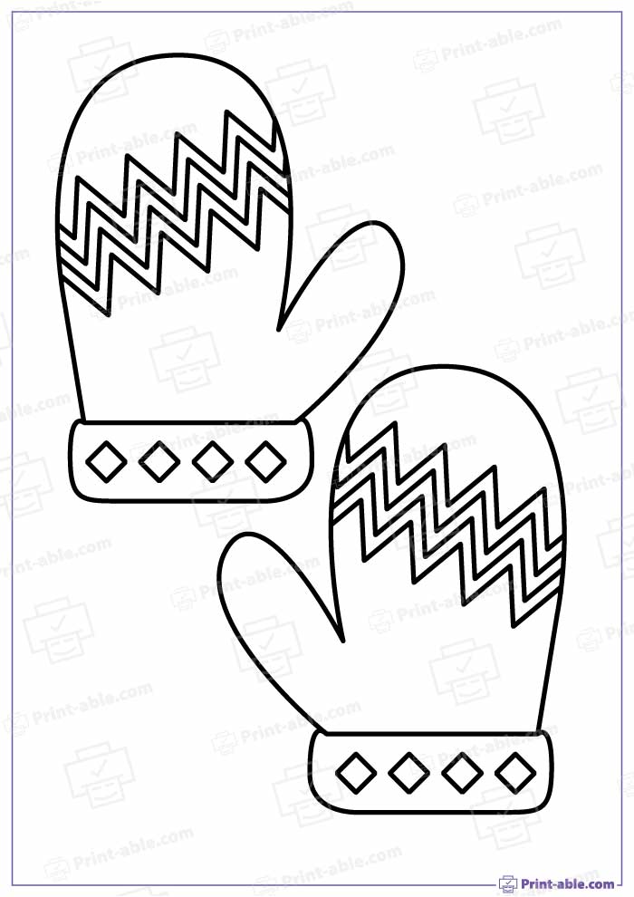 Mitten Template Printable