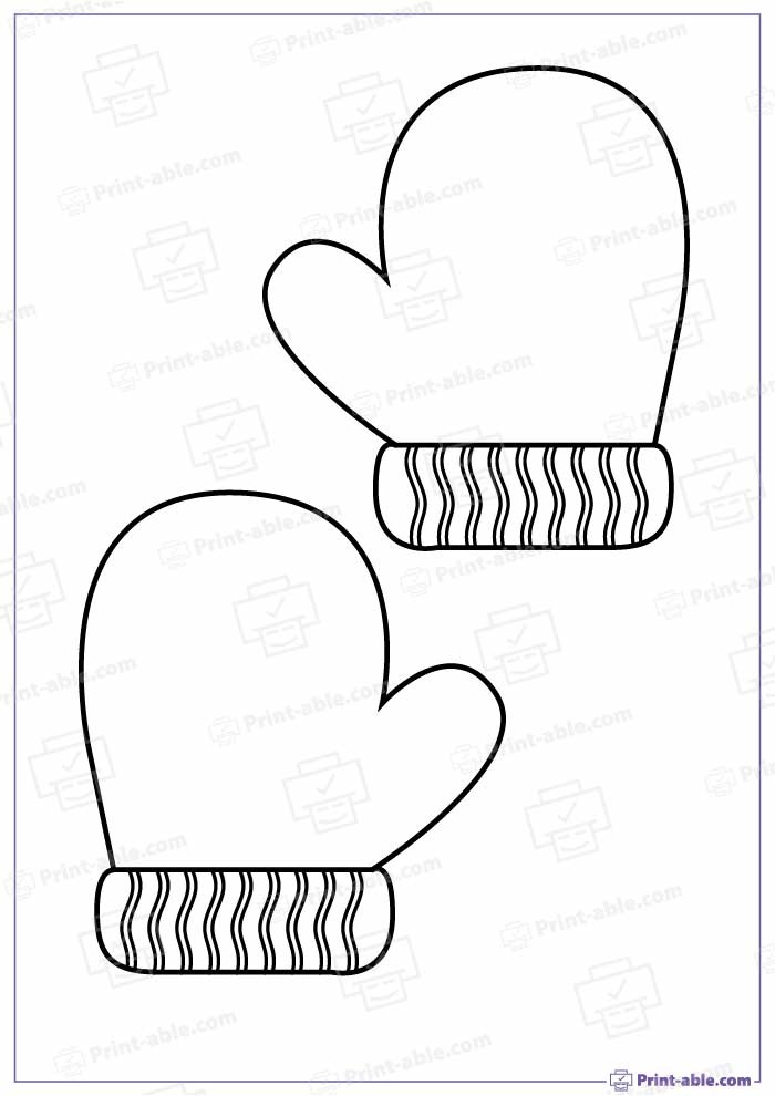 Mitten Template Printable