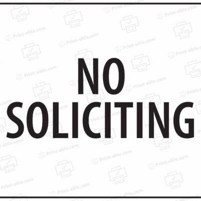 No Soliciting Sign Printable
