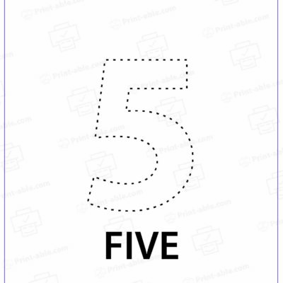 Number Five Printable 3512