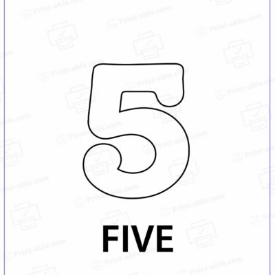 Number Five Printable 3513