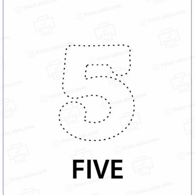 Number Five Printable 3514