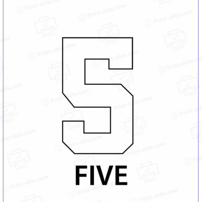 Number Five Printable 3515