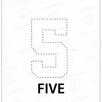 Number Five Printable 3516