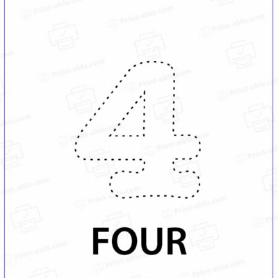 Number Four Printable