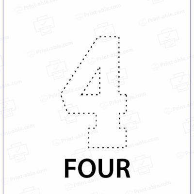 Number Four Printable
