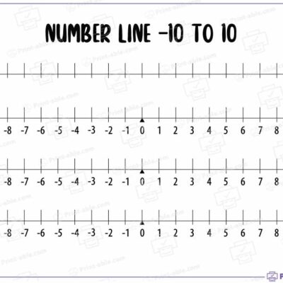 Number Line Printable With Negatives