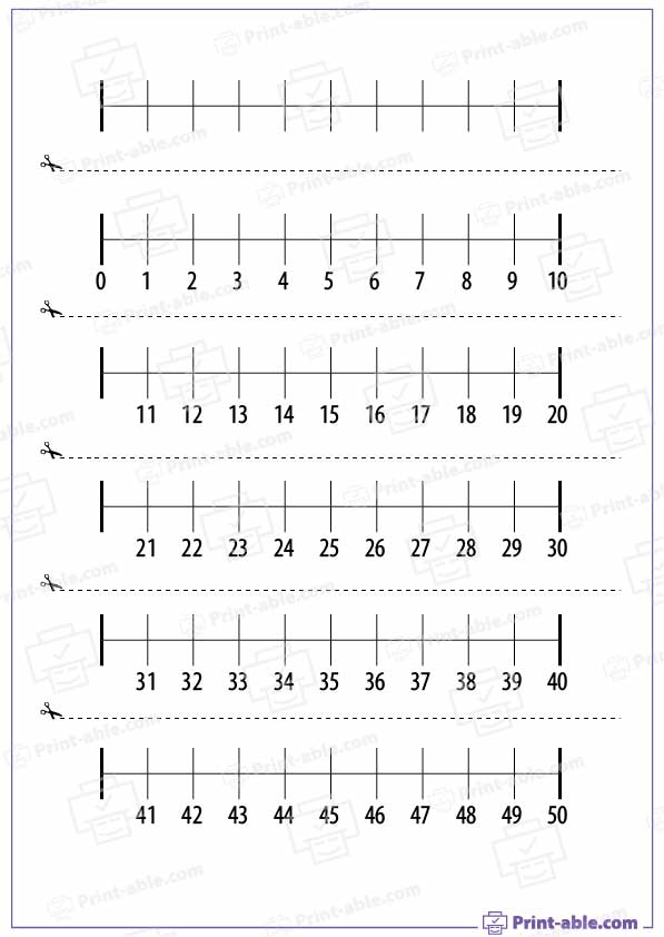 Number Line Printable