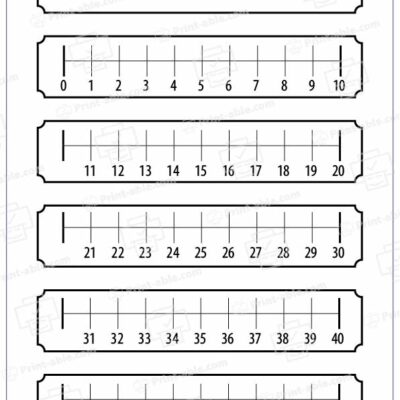 Number Line Printable