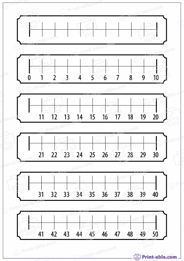 Number Line Printable