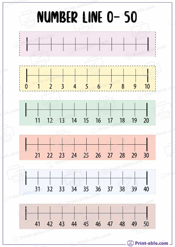 Number Line Printable