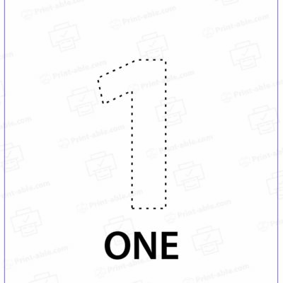 Number One Printable