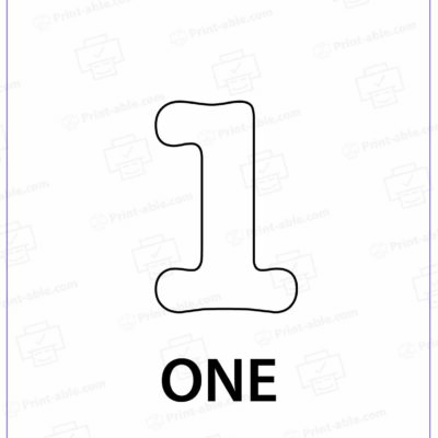 Number One Printable