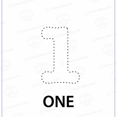Number One Printable