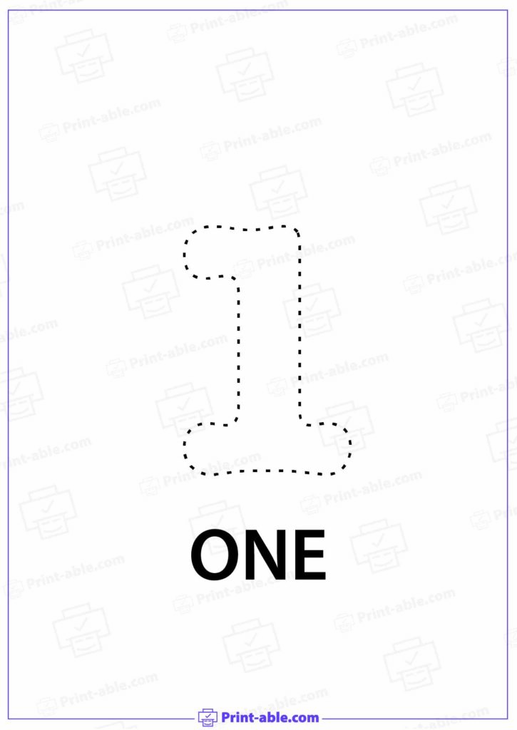Number One Printable