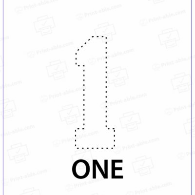 Number One Printable
