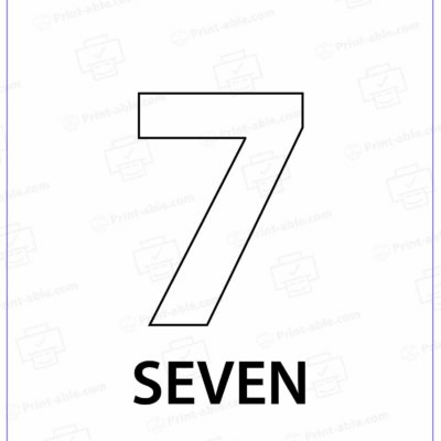 Number Seven Printable 3523