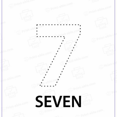 Number Seven Printable 3524