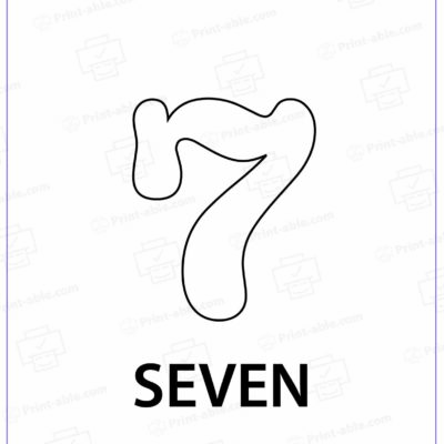 Number Seven Printable 3525